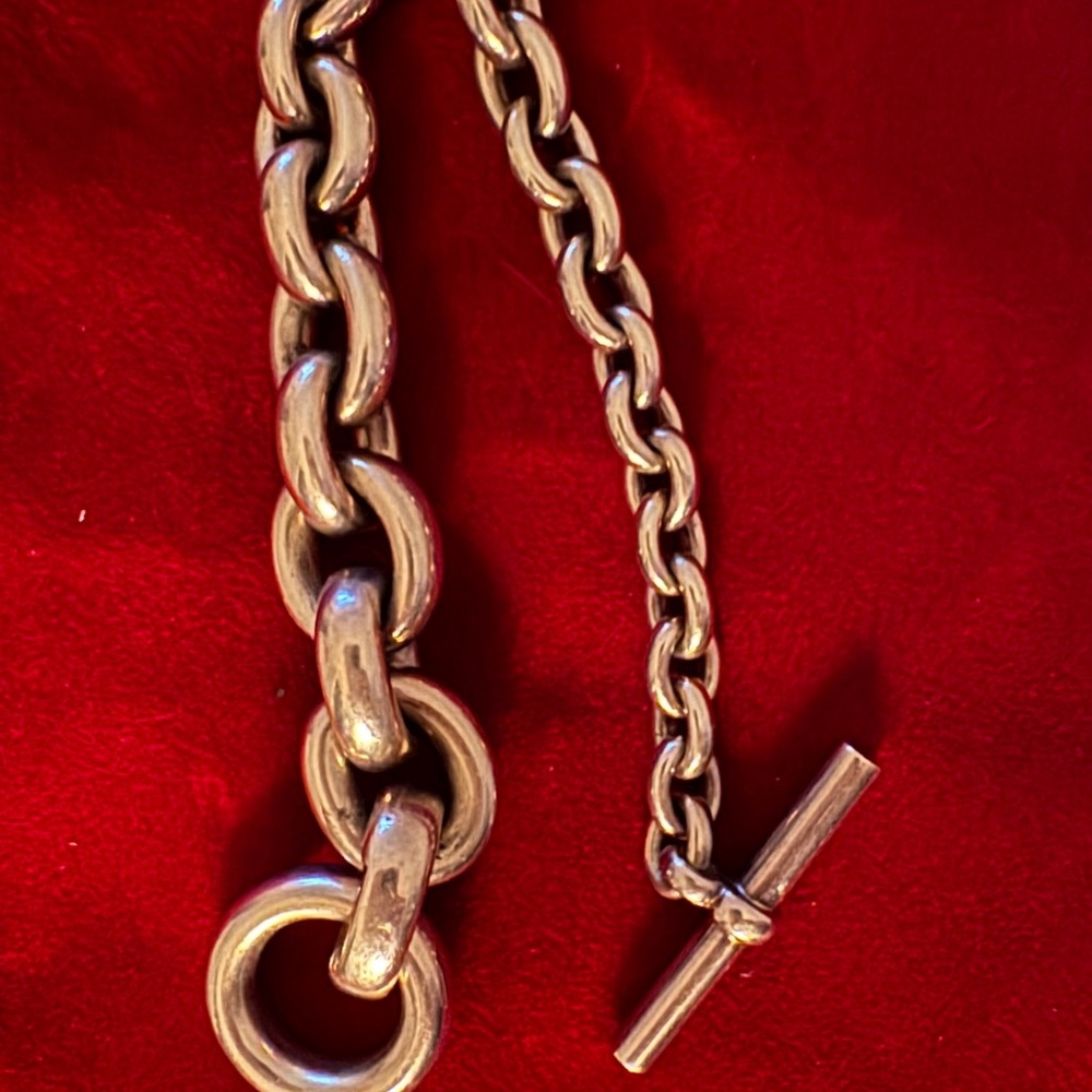 AUTHENTIC VINTAGE Hermes Chaîne d’Ancre Crescendo TGM bracelet Crescend 💎 Rare! - Picture 5 of 13